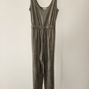 Sadie & Sage Olive Tank Jumpsuit with Drawstring Waist
